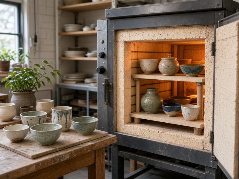 Kiln firing at Frostwheel House